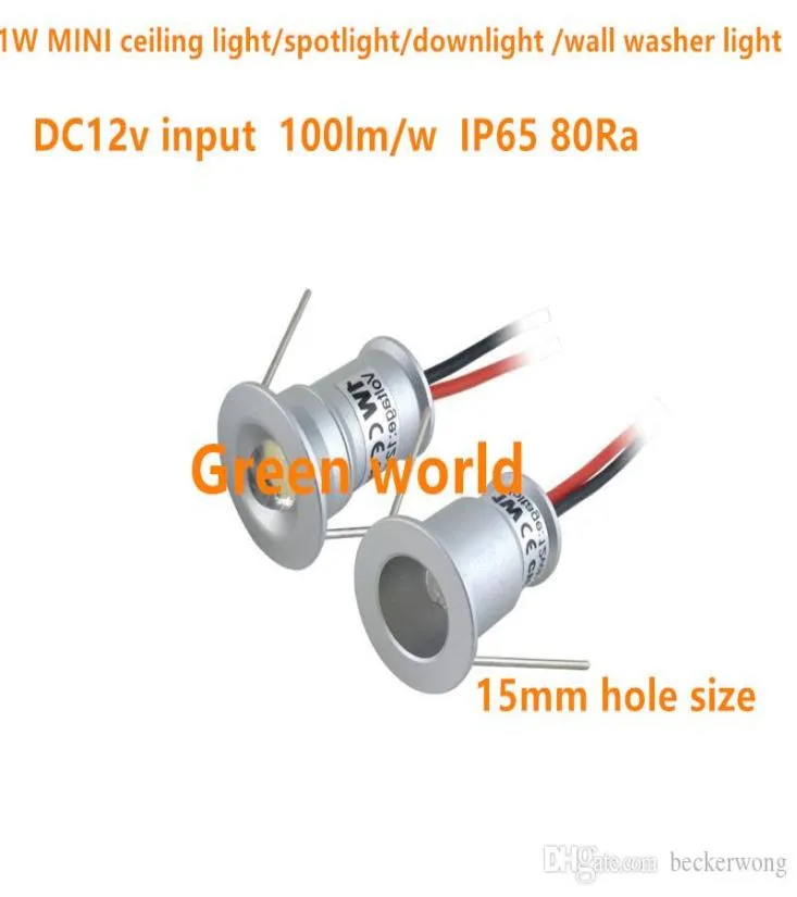 1WラウンドミニLED天井ライトCabnetDownlight Spotlight Wall Washer Light DC12V IP65照明Angle30D120D 15mmホールサイズ92786313