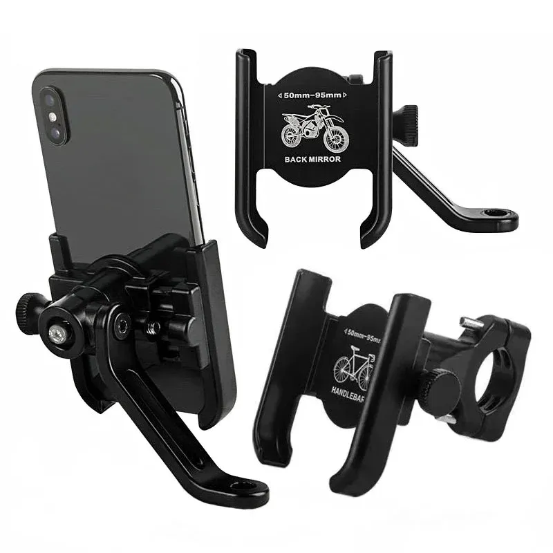 Stoi nowy aluminiowy motocykl rowerowy uchwyt na telefon GPS Wspornik Wsparcie MOTO MOTO MIRRO MOCTA MUNTUNEK DO XIAOMI