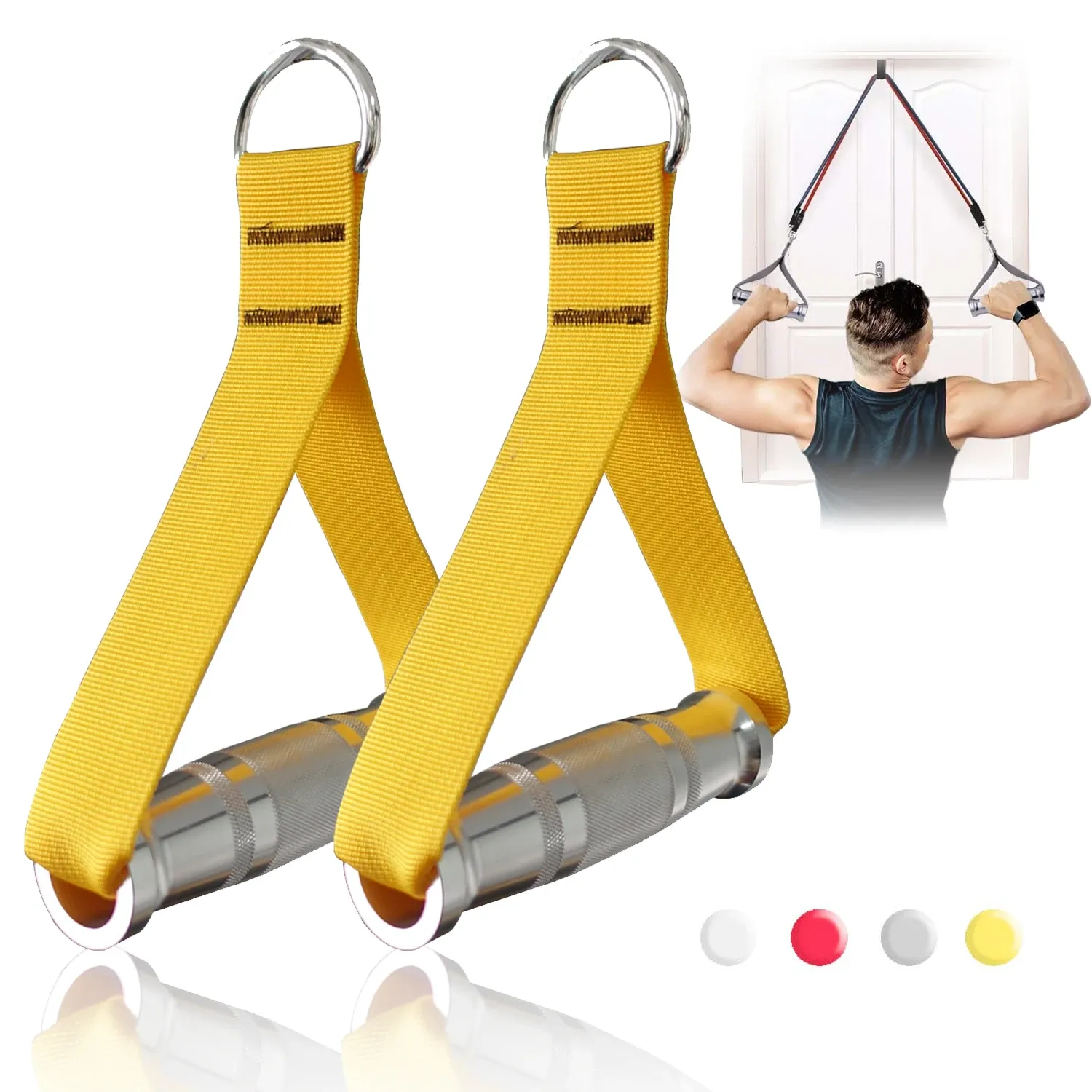 Kledingoefening gym metaalgrepen grip zware workout kabel hine bevestiging weerstandsband trek naar huis fiess accessoires