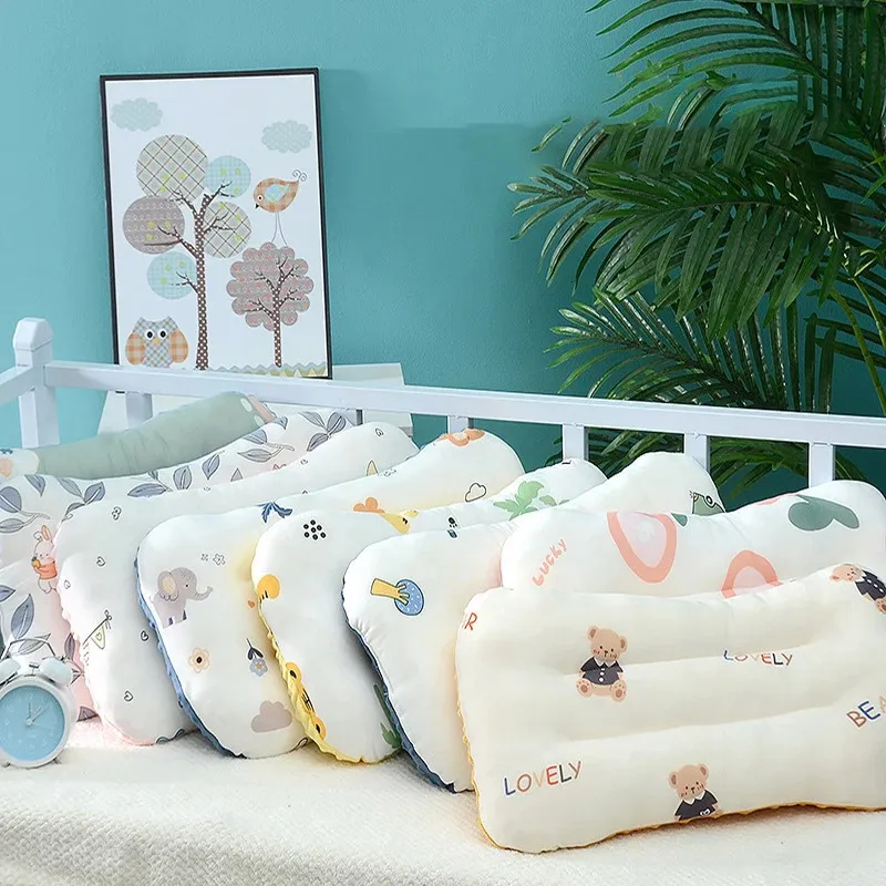 Almohada de bebé puro algodón de soja fibra multifuncional súper suave para niños caricaturas de vellón de vellón cómodo 240415
