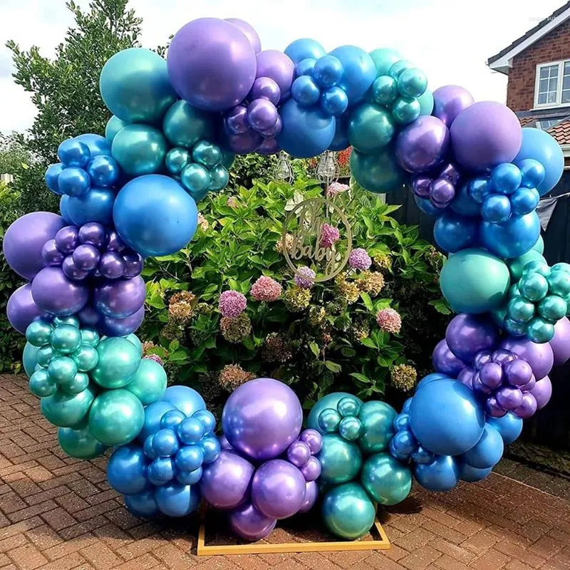 Luftballon-Set 25. Geburtstag Lila – Mit Zahlenballon 25, Girlande, Konfetti-Ballons & Sternen, Party-Komplettset