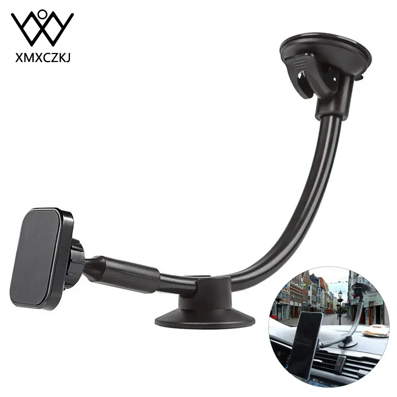 Support de téléphone à pare-brise magnétique pour le support de téléphone pour l'iPhone X 11 Pro Long Arm pour téléphone dans la voiture Smartphone Stand pour Xiaomi 9