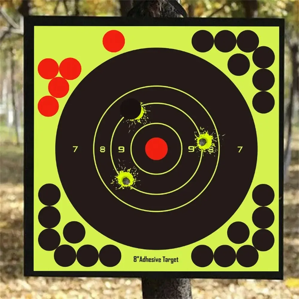 Darts 5Pcs Self Adhesive Reactivity Shooting Target Paster Aim Training Target Papers Stickers Training Accessories 8x8 inch