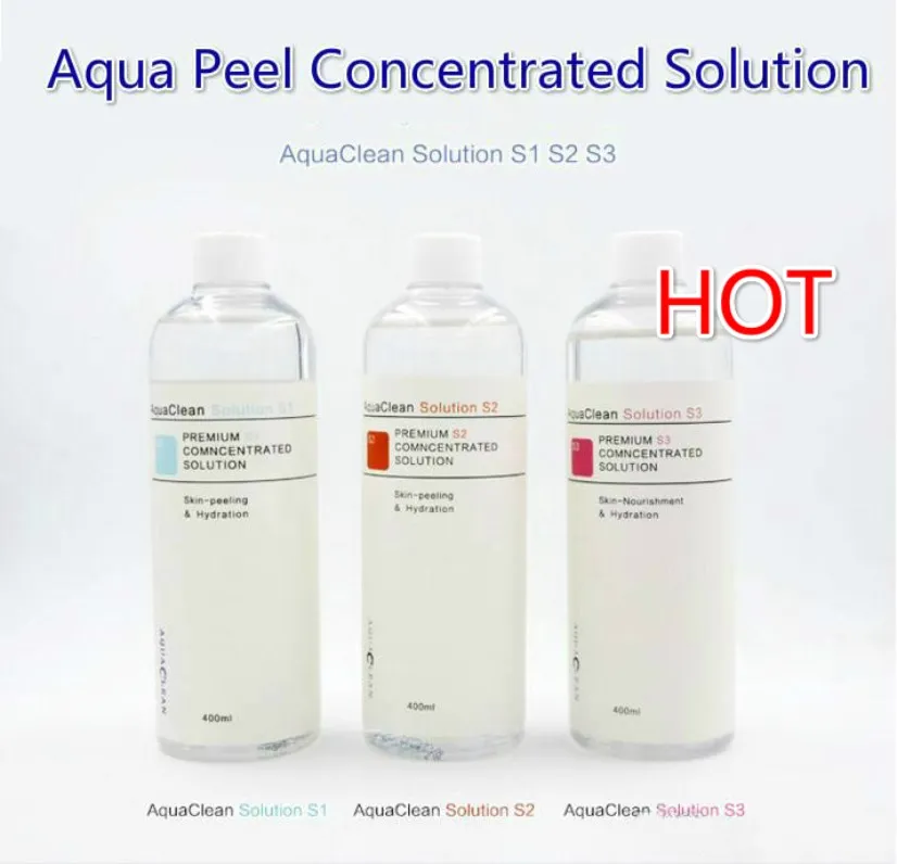 Mikrodermabrasion Aqua -Peeling -Lösung 3 x 400 ml Gesichtserumhydra Dermabrasion für normale Haut schnell