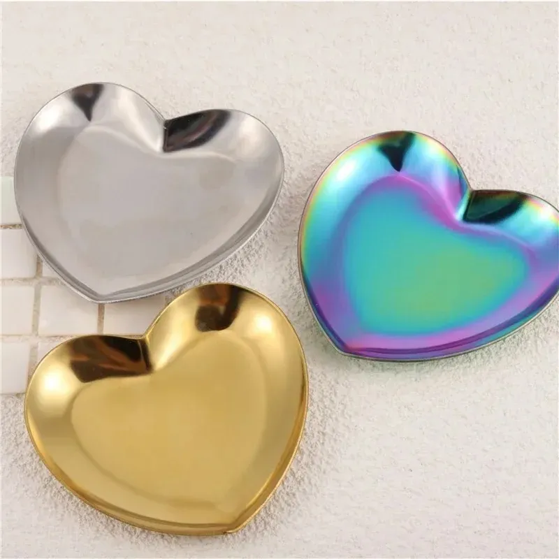 Nail Art Heart Smile Finger Ring Palette réglable Palette en acier inoxydable Mélange de couleurs Couleur UV Gel Gel MANICURE