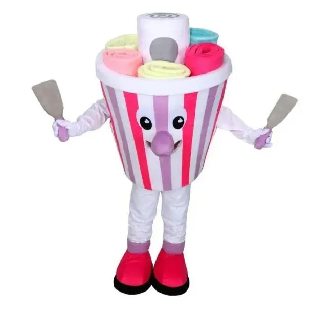 2024 Halloween colorful Ice Cream Mascot Costume Suit halloween Party Game Dress Outfit Performance Activity Sales Promotion