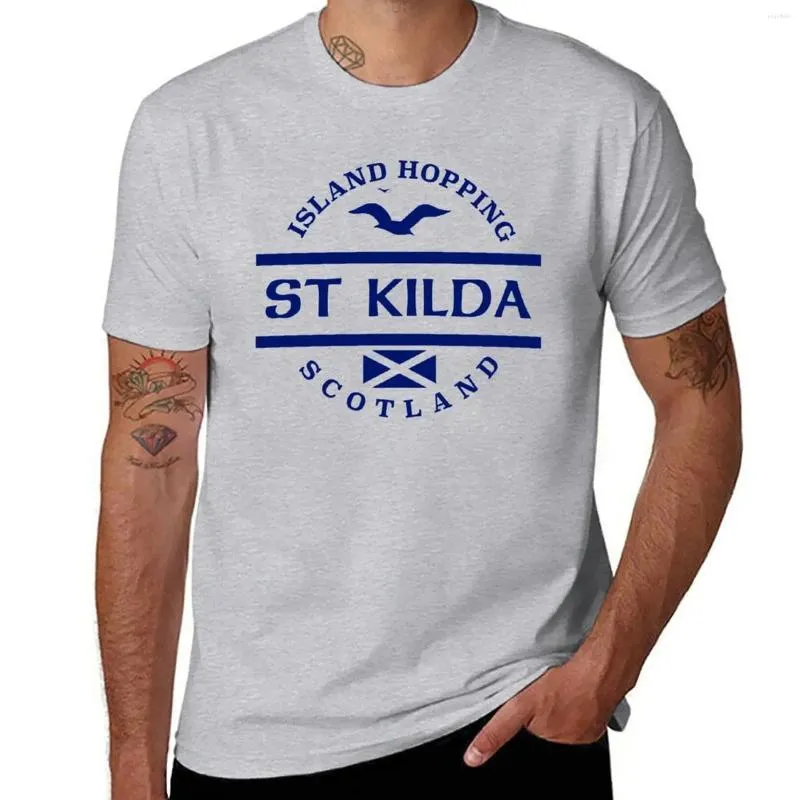 メンズポロスセントキルダスコットランド諸島Tシャツスポーツファン動物プリンフォーボーイズメンズTシャツ