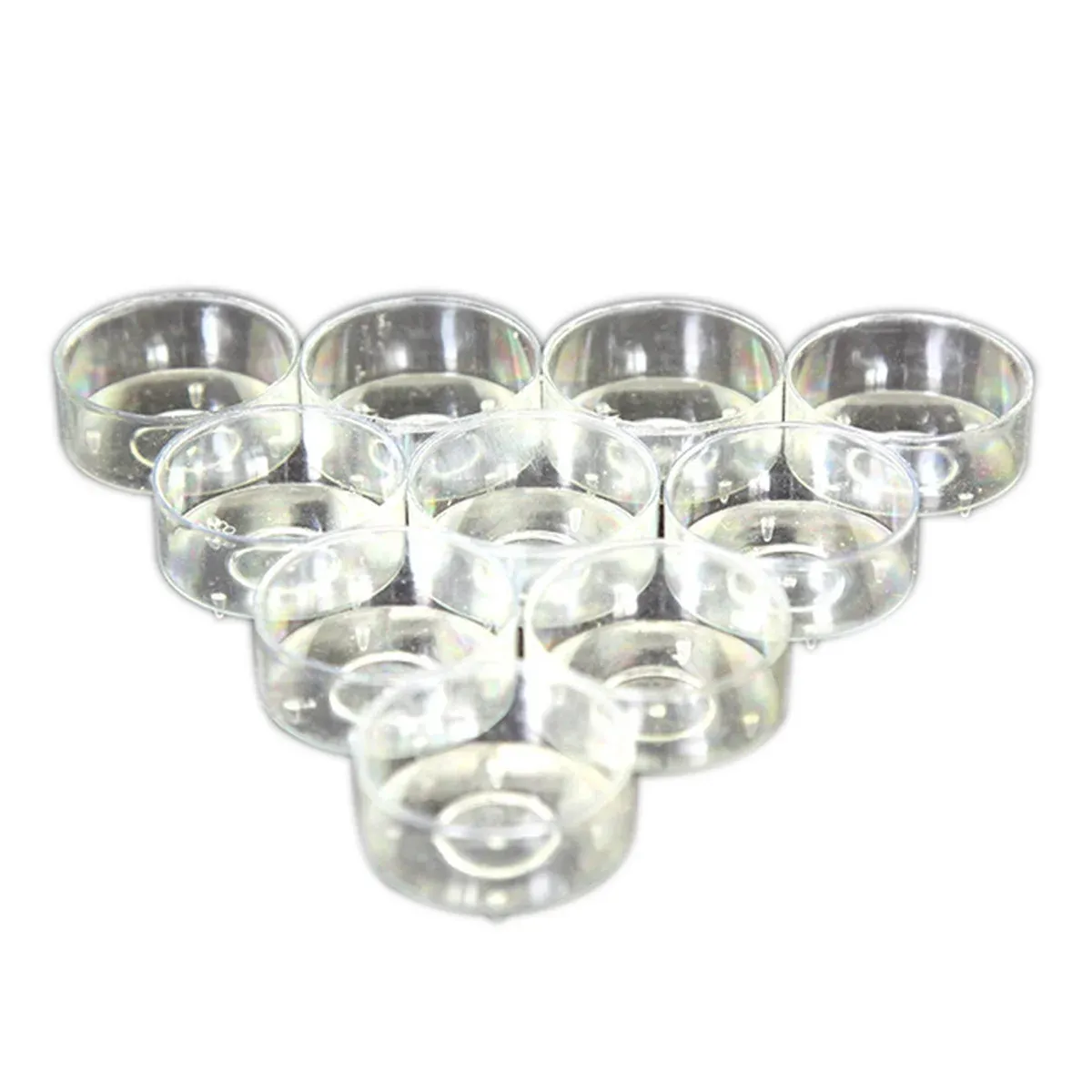 Supports 100 pcs Plastique petit terrarium tasses en prunes tasses à thé clair