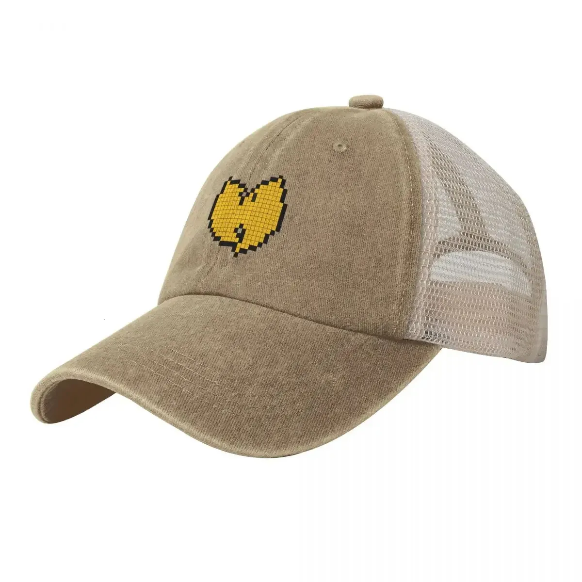 ☆HUMAN N CAT☆ Pound Yellow Wappen Flat Brim Cap Brown FFOU Puma Borussia Dortmund Men's Flat Brim Stretch Fit Cap