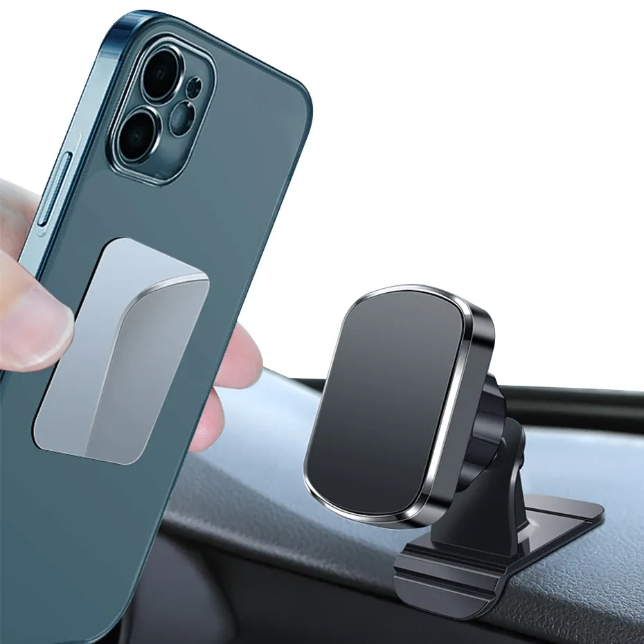 Stands Magnetic Plate Car Phone Holder Small 360 Rotation Magnet Mount Mobile Cell Stand Telefon Bracket Support For iPhone Xiaomi