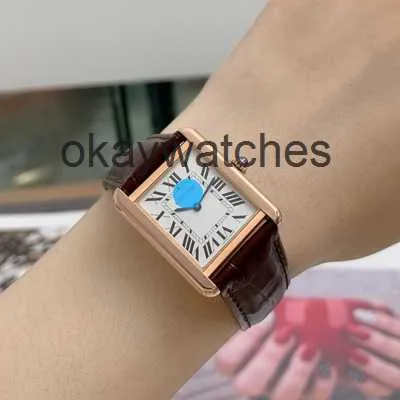 Dials Working Automatic Watches carter Watch diameter 31MM New Tank Womens Quartz 18K Rose Gold W5200024