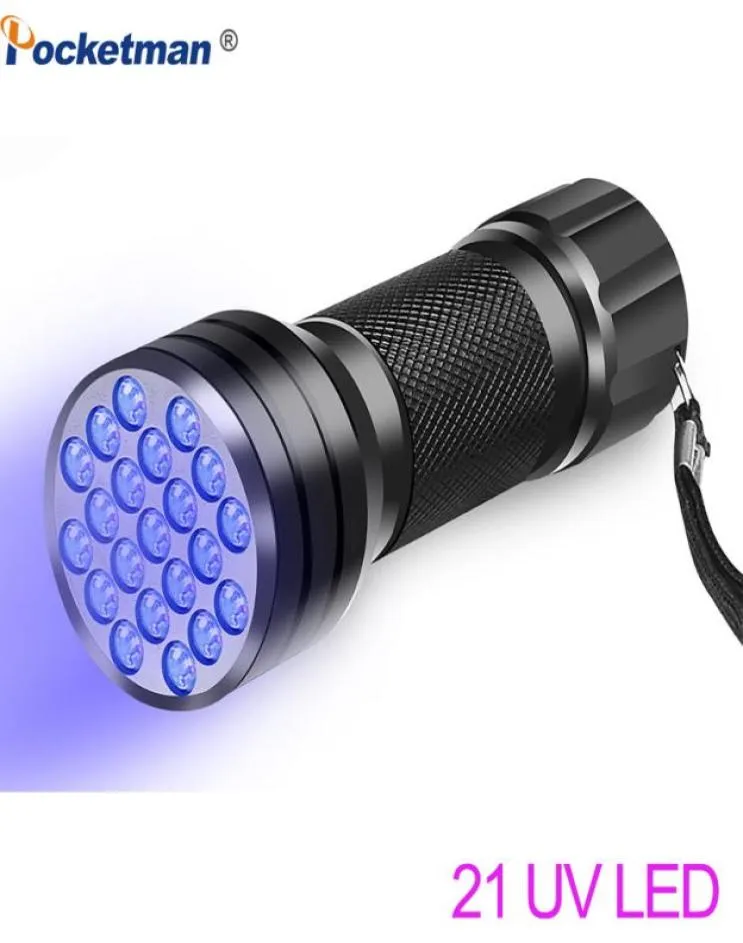 UV懐中電灯21LED 12LED LIGHT 395400NM LED懐中電灯Linterna Torch Ultraviolet Black Light Lamp9549303