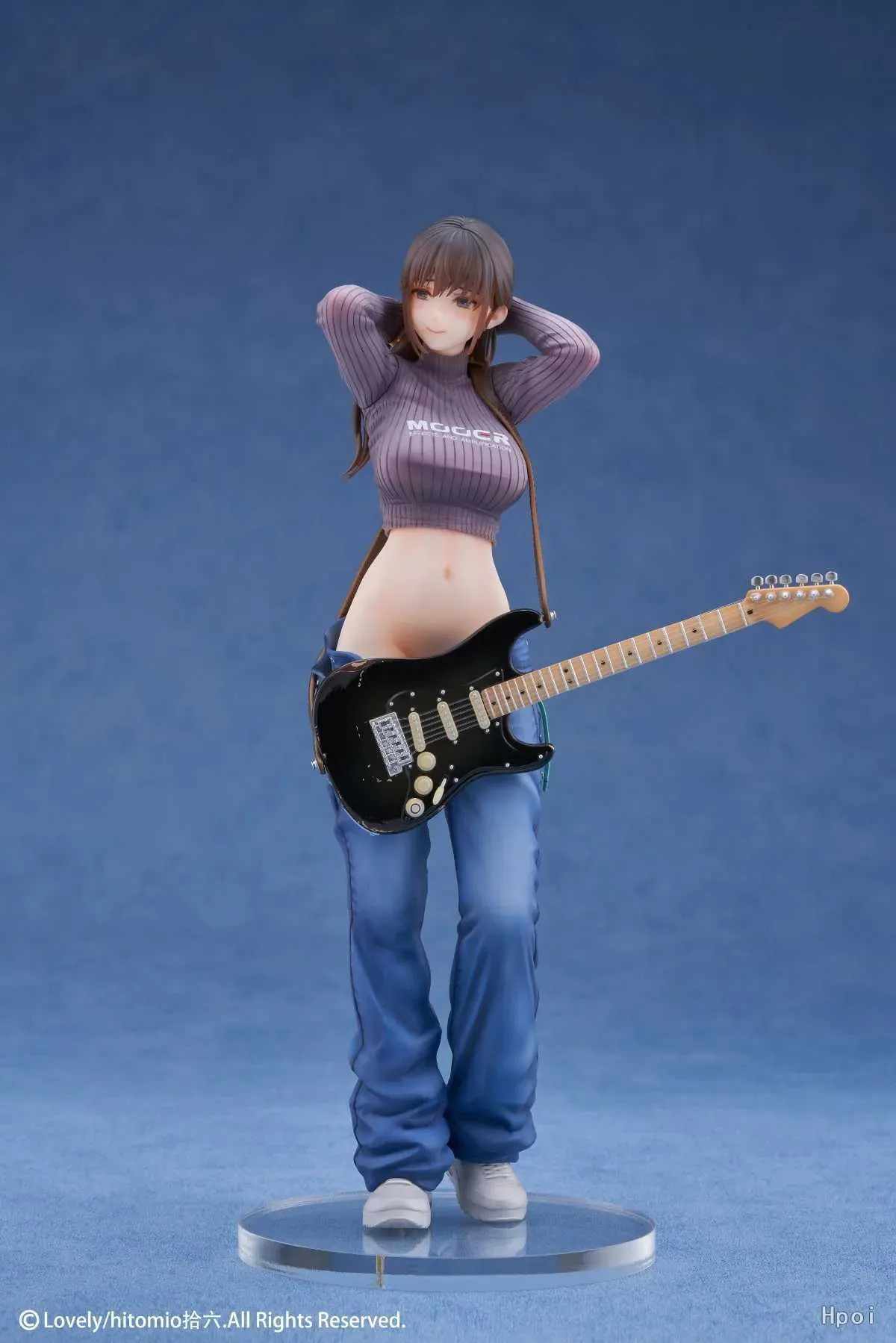 Action Toy Figures 200mm anime Figur Guitar Meimei Guitar Sisters Mei Sexig tjej PVC Action Figur Toy Adults Collection Model Doll Gifts Y2404251ixn