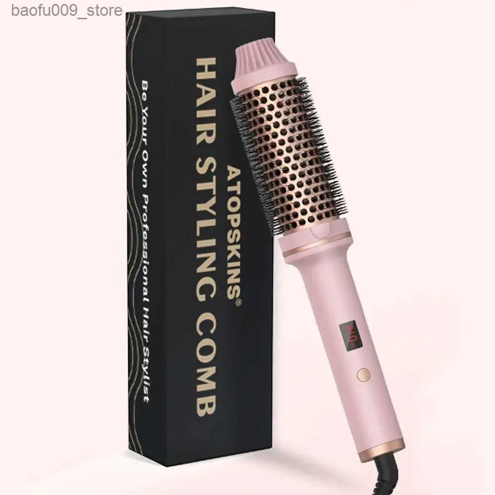 Curling Irons Brush Hot Brush Hot Curled Fer 32 mm Round Curler Curling Curling Affichage Poux Q240425