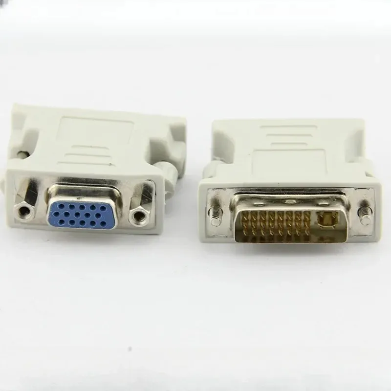 Connector Computer Monitor Video White Plastic Drable DVI 24+1 till VGA Female Multi-Purpose Converter Adapter Mini Adapters