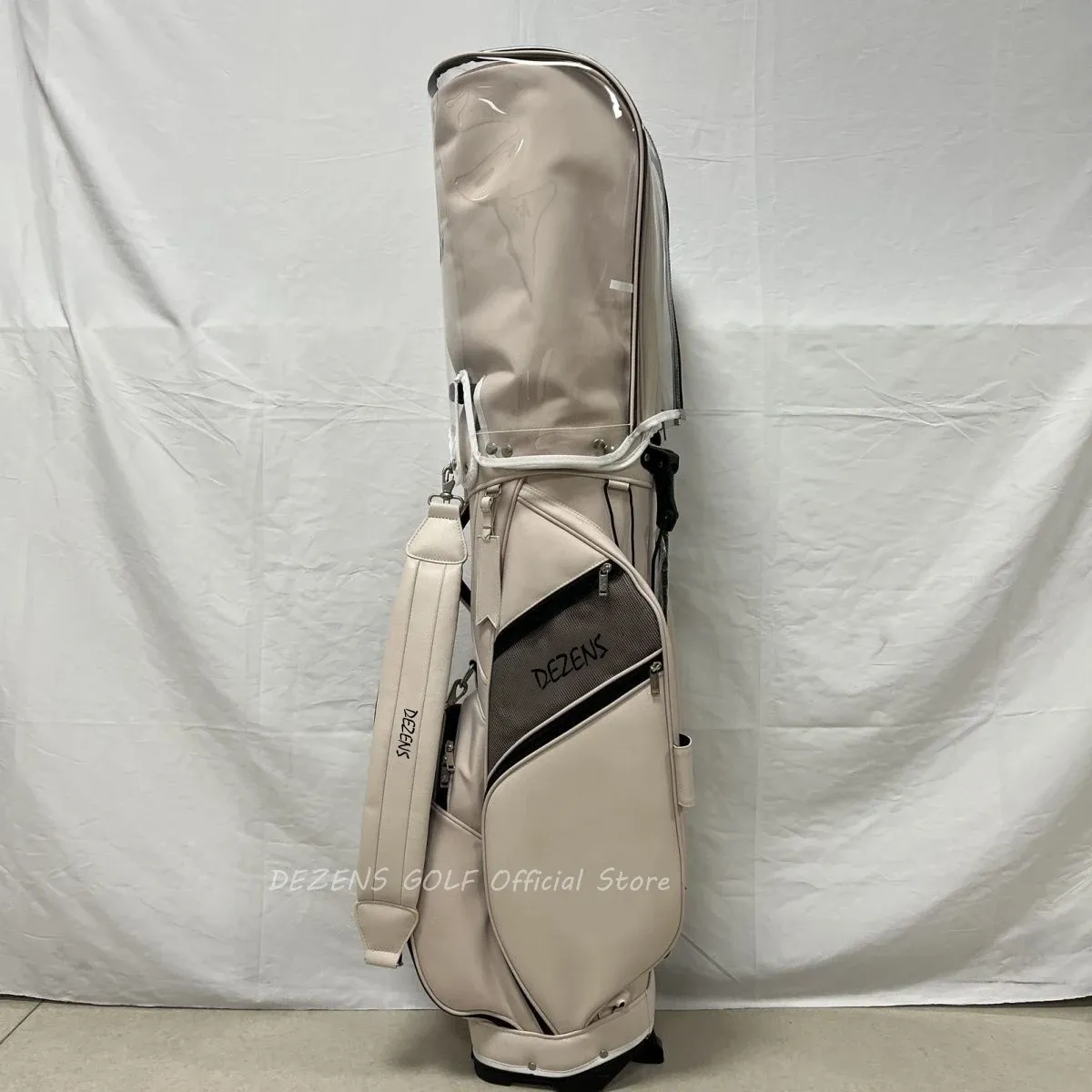 Väskor Khaki Pu Leather Golf Bag Waterproof Fashion Golf Professional Bag Golf Caddy Bag Golf Stand Bag