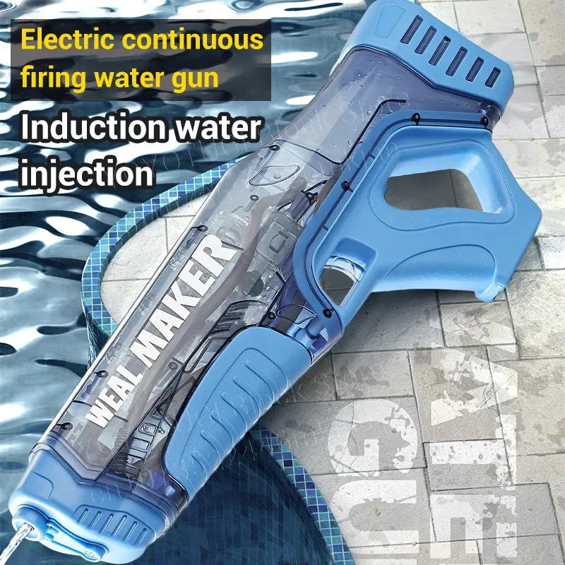 FullAutomatic Electric Water Gun Induction Injection Toy For Childrens Outdoor Swimming On The Beach In Summer 240420