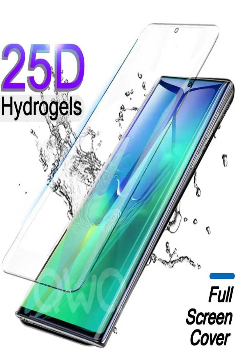 Protettore dello schermo idrogel morbido per Galaxy S21 Copertura completa Ultra Samsung S20E S10E S10 LITE Nota 20 10 Plus TPU Film9274524