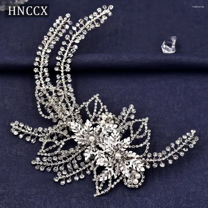 CLIPS DE CABELO HNCCX SHINY SHINY Hairpin Bridal Fashion Head Decoration liga de dama de honra folhas de mulher