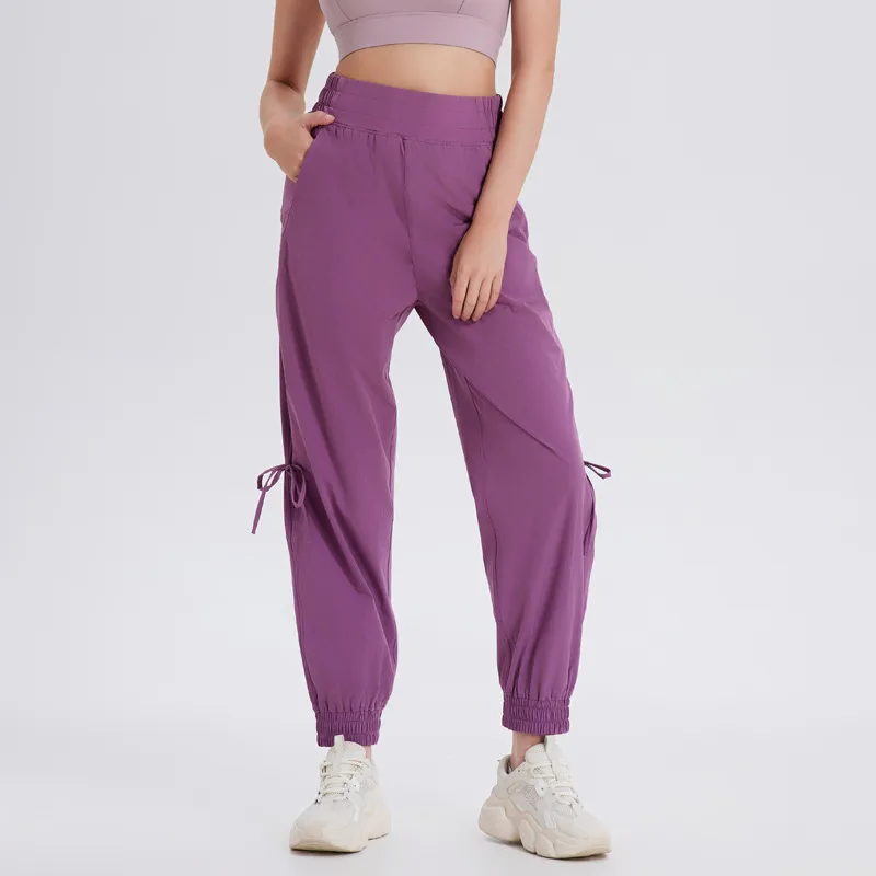 Ll yoga pantalon lâche pour femmes lâches de poutre élastique porteuse portant des vêtements de fitness sports de course à pied sèche