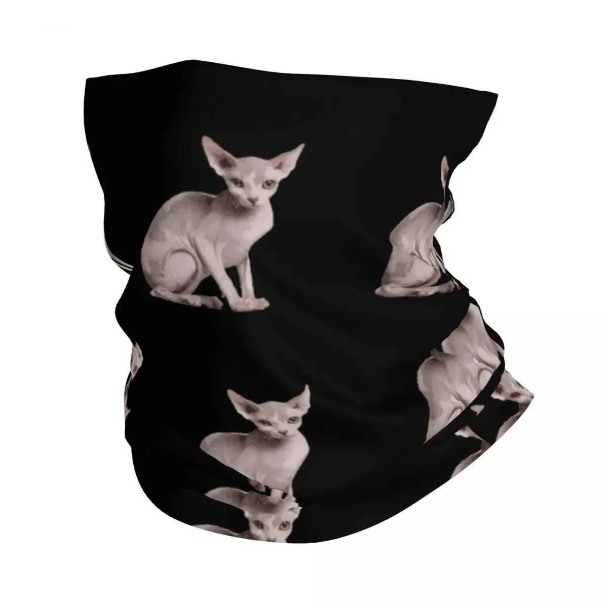 Mode ansikte masker nacke gaiter sphynx katt bild fönster kärleksfull bandana nacke omslag tryckta balaclavas wrap halsduk varm cykel fiske unisex vuxen vinter y240425