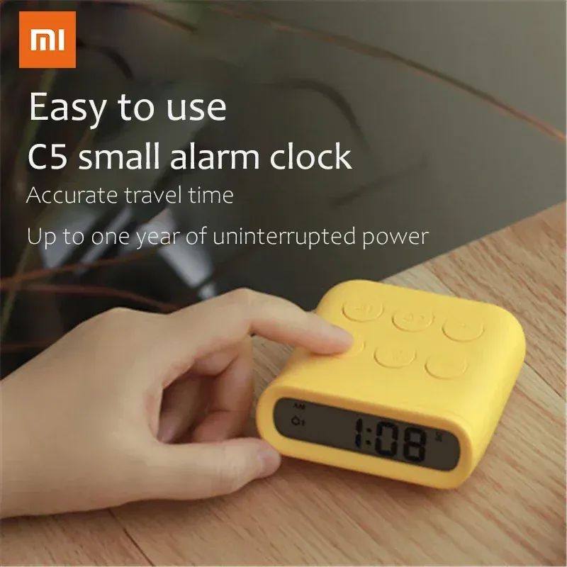 Clocks Xiaomi MUID C5 Small Alarm Clock Led Bedside Student Electronic Alarm Clock Multifunctional Luminous Small Clock