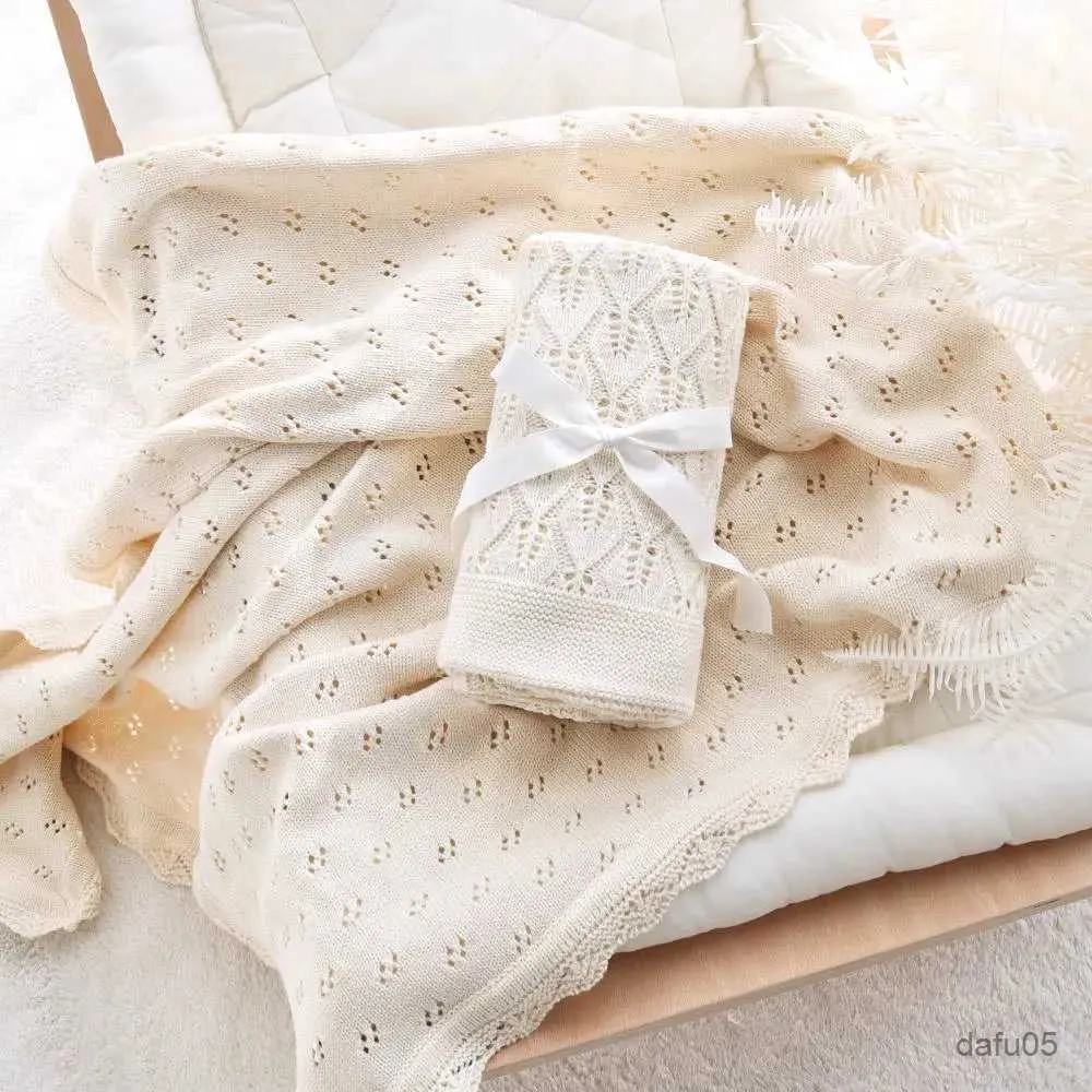 Blankets Swaddling Knit Baby Blanket Newborn Infant Swaddle Wrap Boy Girl Cotton Soft Crib Quilt Stroller Sleep Cover Swaddling Receiving Blankets