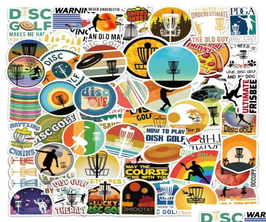 Väggklistermärken 50st Sports Disc Golf Sticker DIY Snowboard Laptop Lage Cartoon Graffiti Decals klistermärken Drop Leverans 2021 Hairbun1970258