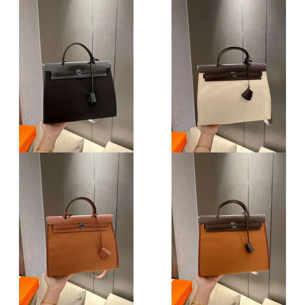 مصمم حقيبة Herbagity 5A حقائب الجودة حقيبة مصممة لأجهزة iPad Canvas Witleather Totes كبيرة السعة الشهيرة حقيبة اليد الشهيرة حقيبة حقائب حضرية أبيض العمال