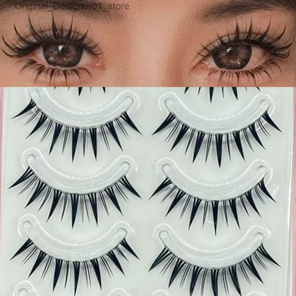 False Eyelashes 5 pairs of fake eyelashes manga Japanese role-playing pointed dramatic thick extended doll striped Q240425