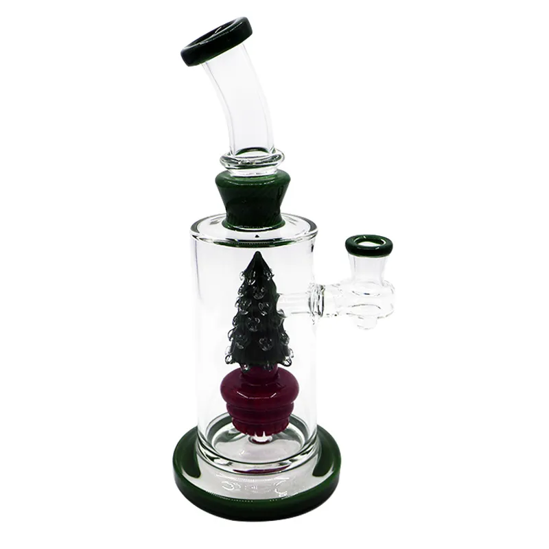 Pine Shaped Glass Bong, Dad Rig Hookah, Glass Water Pipes 11-Inch Pipe Glass Hookah Bubble Extractor Recovering Pipe Oil Dab Rig Handles Pipe Dry Herbs Accessories.