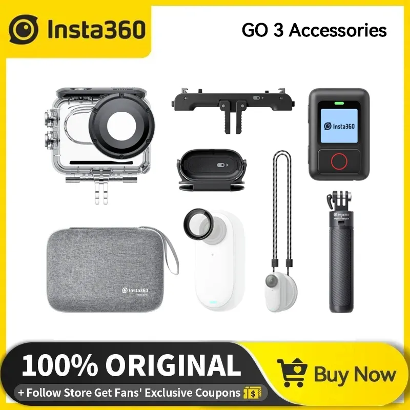 Accessories Insta360 GO3 Camera Accessory GPS Action Remote Lens Guard Mini 2in1 Tripod Dive Case Magnet Pendant Quick Release Easy Clip