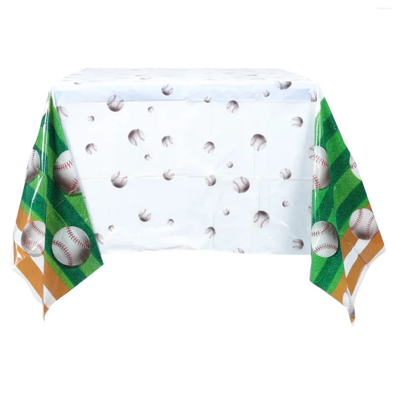 テーブルクロス長方形野球のテーブルクロステーブルクロステーマパーティー用品または装飾スポーツ