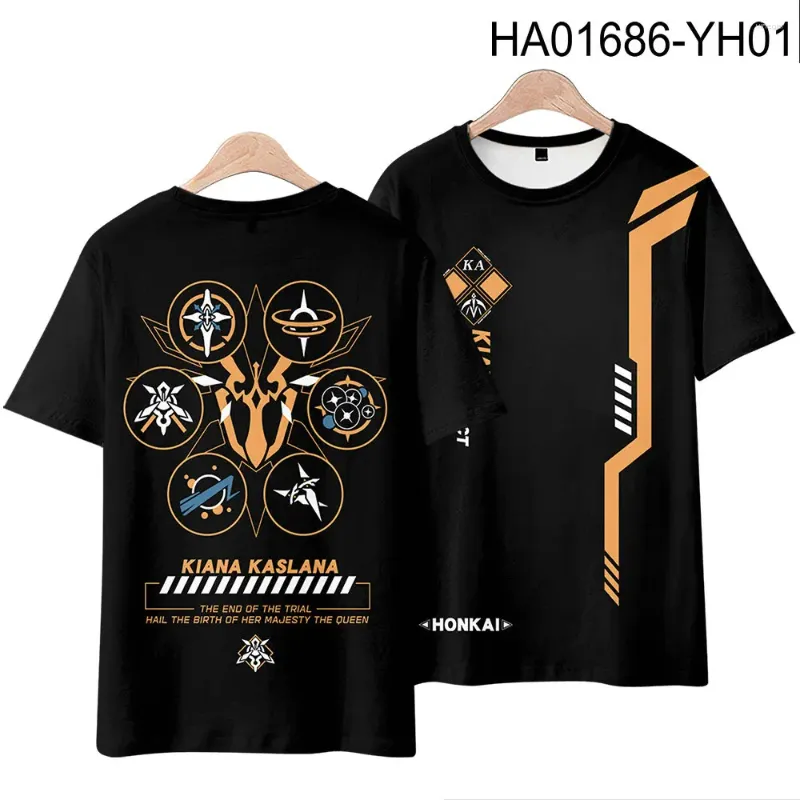 Men's Thirts 2024 Men Boy T-Shirt Game Honkai Impact