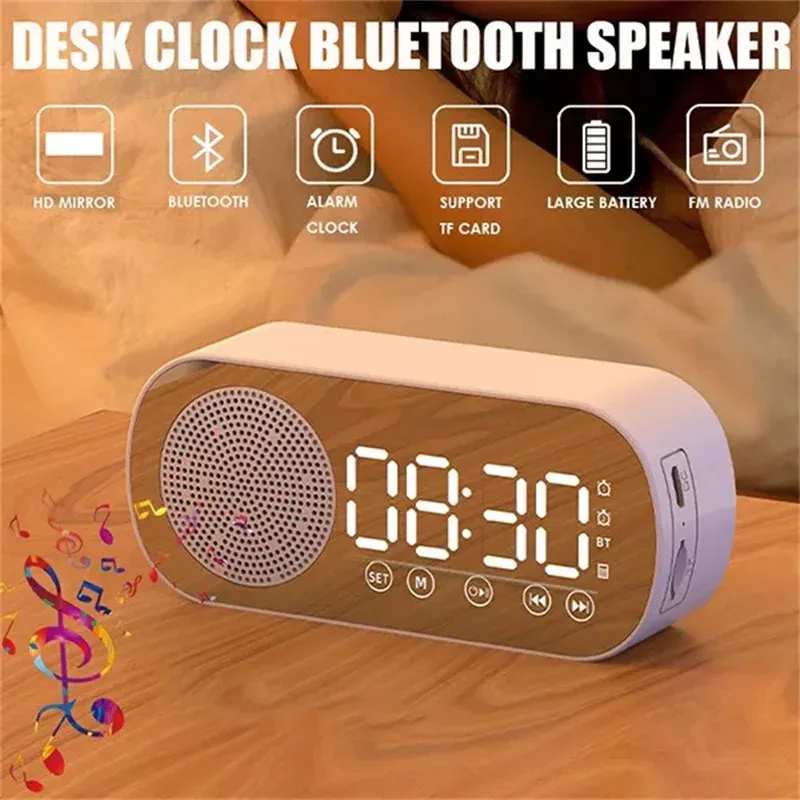 Часы New Desk Lntelligent Clock Bluetooth динамик fm радиоступок
