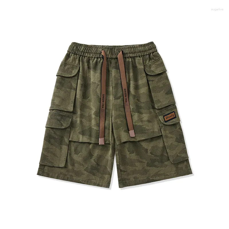 Jeans masculin M-8xllarge Taille Shorts de travail Camouflage Pantalon décontracté multicolore plus élargi Gat Guy Slimming