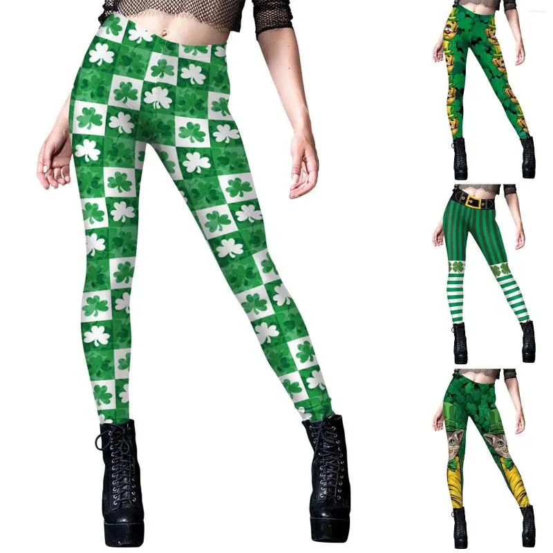 Leggings pour femmes pantalon à motif imprimé à la mode confortable Festival décontracté costume adulte St Patrick's Day 2024