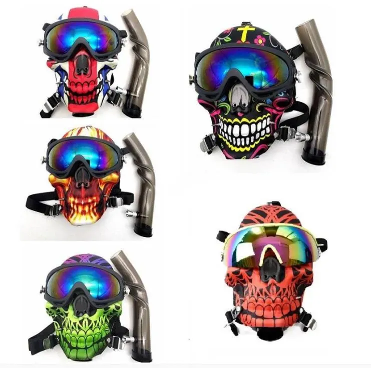 Hookah Smoke Accessories Gas Mask Bong With Acrylic Hookah Colorful Smoking Pipe Fancy Party