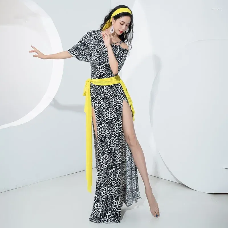 Sahne Giyim M s r Baharatl Accebrian Baladi Robe 4 Parca Leopar Bask Gobek Dans Kostumu Seksi Yan Split Kemer Oriental Kahire Ile Yi TL1 278.75 DHgate