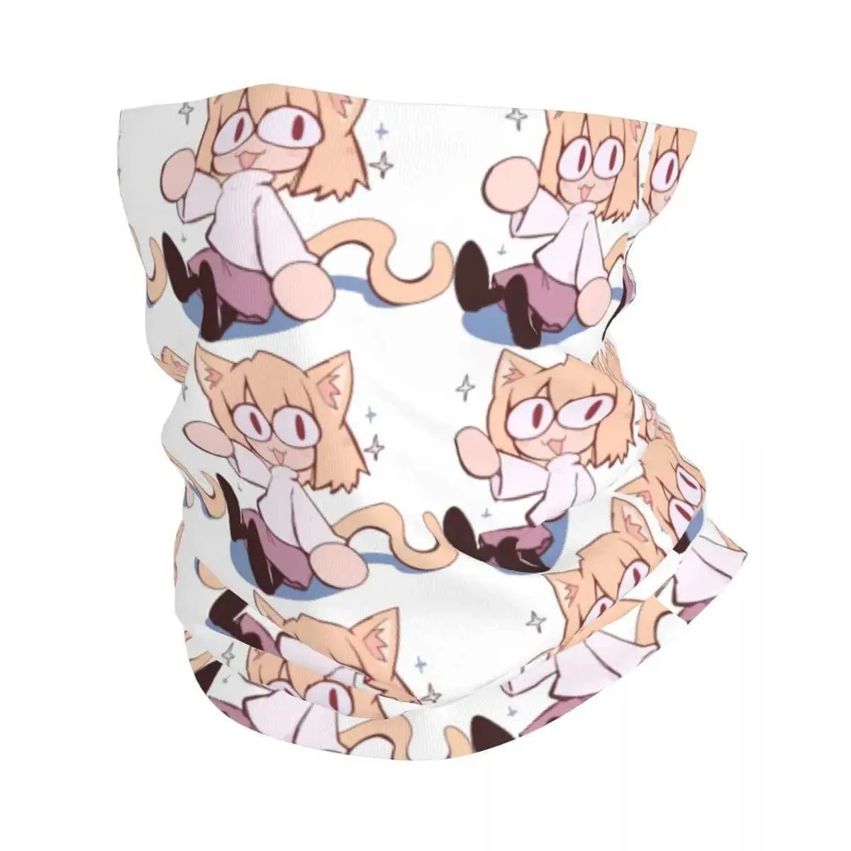 Fashion Face Masks Neck Gaiter Neco Arc Funny Memes Neko Cat Bandana Neck Cover Printed Balaclavas Magic Scarf Warm Headwear Hiking Men Women Adult All Season Y240425