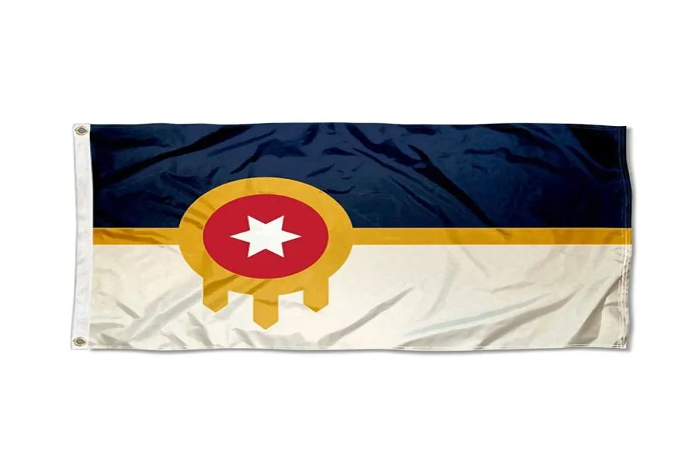 City of Tulsa Flag 3x5 Foot Banner Printing 100D polyester Indoor Outdoor Hanging Decoration Flag With Brass Grommets 3841666