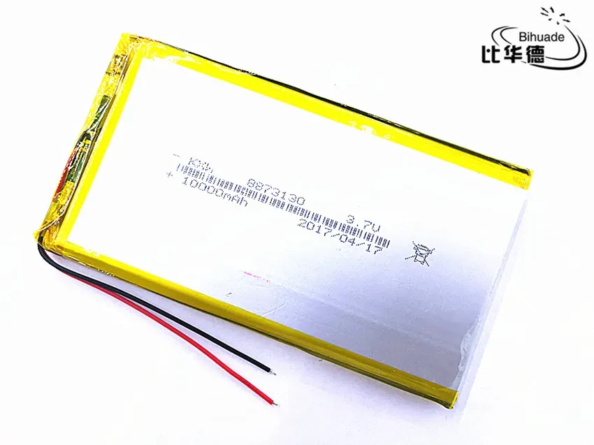 Tillbehör 10st/Lot Liter Energy Battery laddningsbar Lipo -battericell 3,7 V 8873130 10000 mAh Tablett Litiumpolymerbatteri