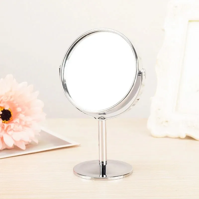 2024 3 inch vergroting Make -up Mirror 360 Roterende professionele desktop cosmetische spiegel dubbelzijdige vergrootglascosmetische spiegel met stand