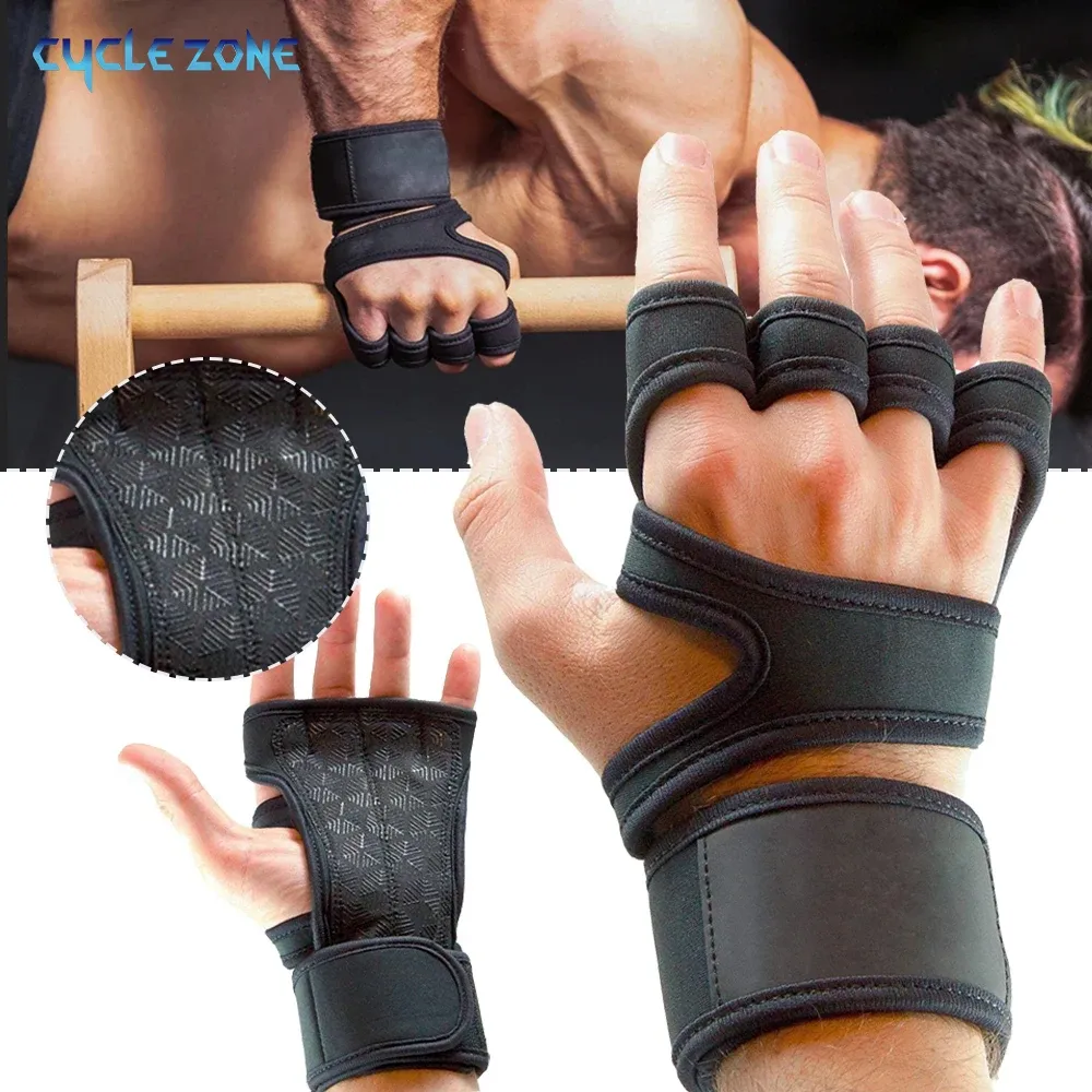 Handskar Vikt Lyft Träningshandskar för kvinnor Män Fitness Sports Body Building Gymnastik Grip Gym Hand Palm Wrist Protector Handskar