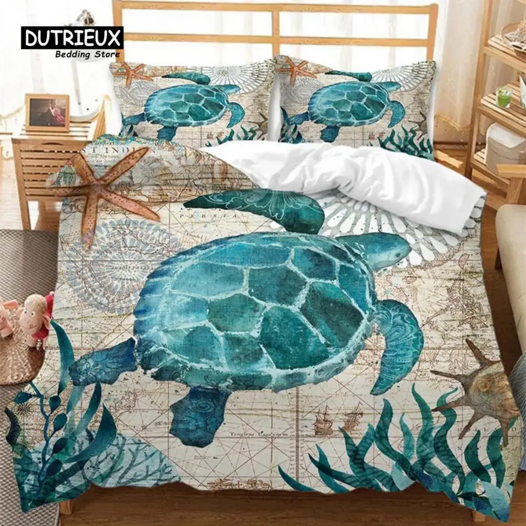 Устанавливает моряшную черепаху одеяла в средиземноморском стиле осьминога морского конька