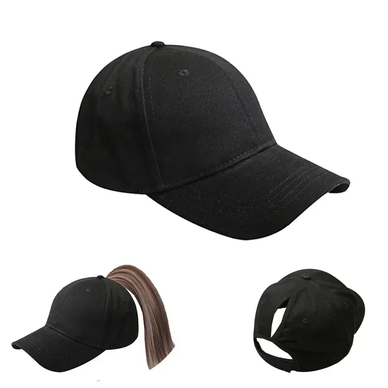 Softball High Pony Ponytail Baseball Cap pour femmes Spring Summer Sun Hat Running Sport Hat Messy High Bun's Caps Femme