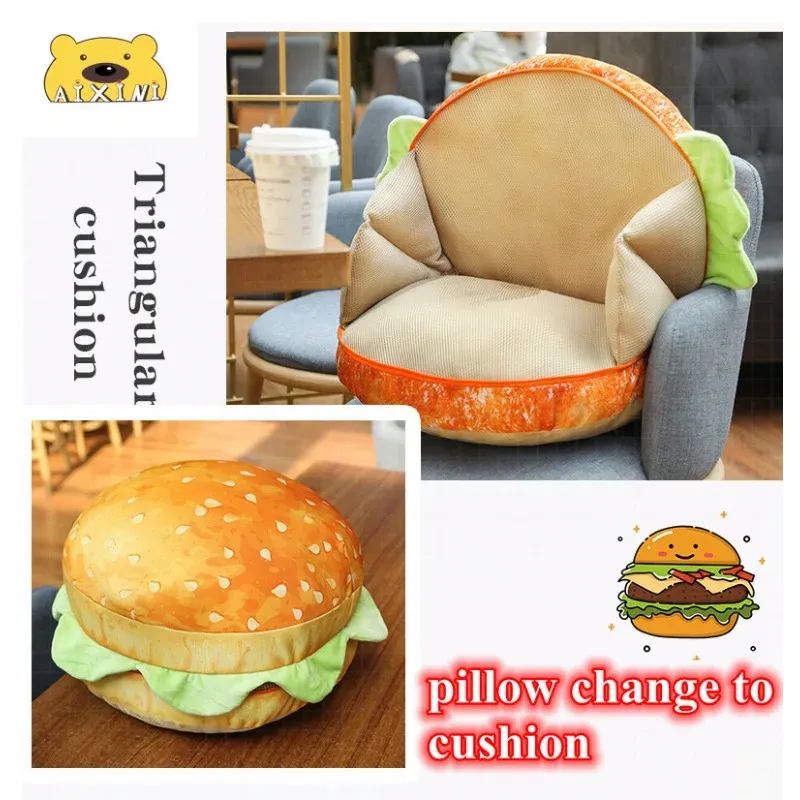 Kissen Toast Sofa Kissen Home Decor Plushie gefüllt weiche Burger Kissen Autositz Weich gefüllte Rückenlehne Lustiges Snack Brot Geschenk süß Plüsch