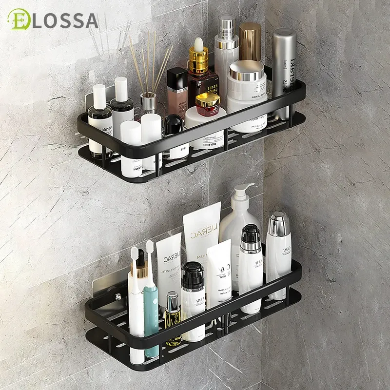 Stelt Elossa badkamer planken stoten vrij hoekschaal douche opslagrek keukenhouder toilet keuken organisator badkamer accessoires