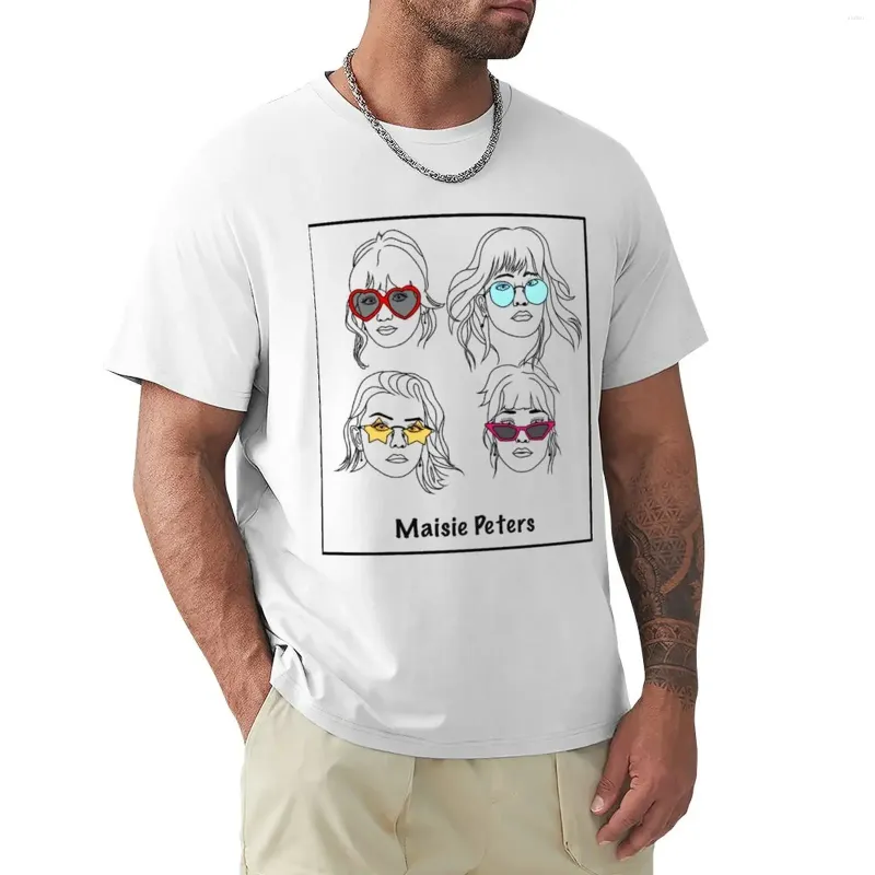 Męskie Polos Maisie Peters Sunnies T-shirt Kawaii Ubrania Summer Tops Vintage duże i wysokie koszule dla mężczyzn