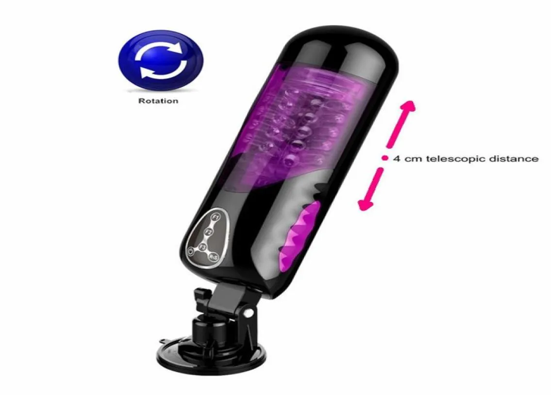 Automatisk sexmaskin Easylove Electric Male Masturbator Telescopic Rotation Manlig Sex Toy Masturbators Sex Toys For Men7850172